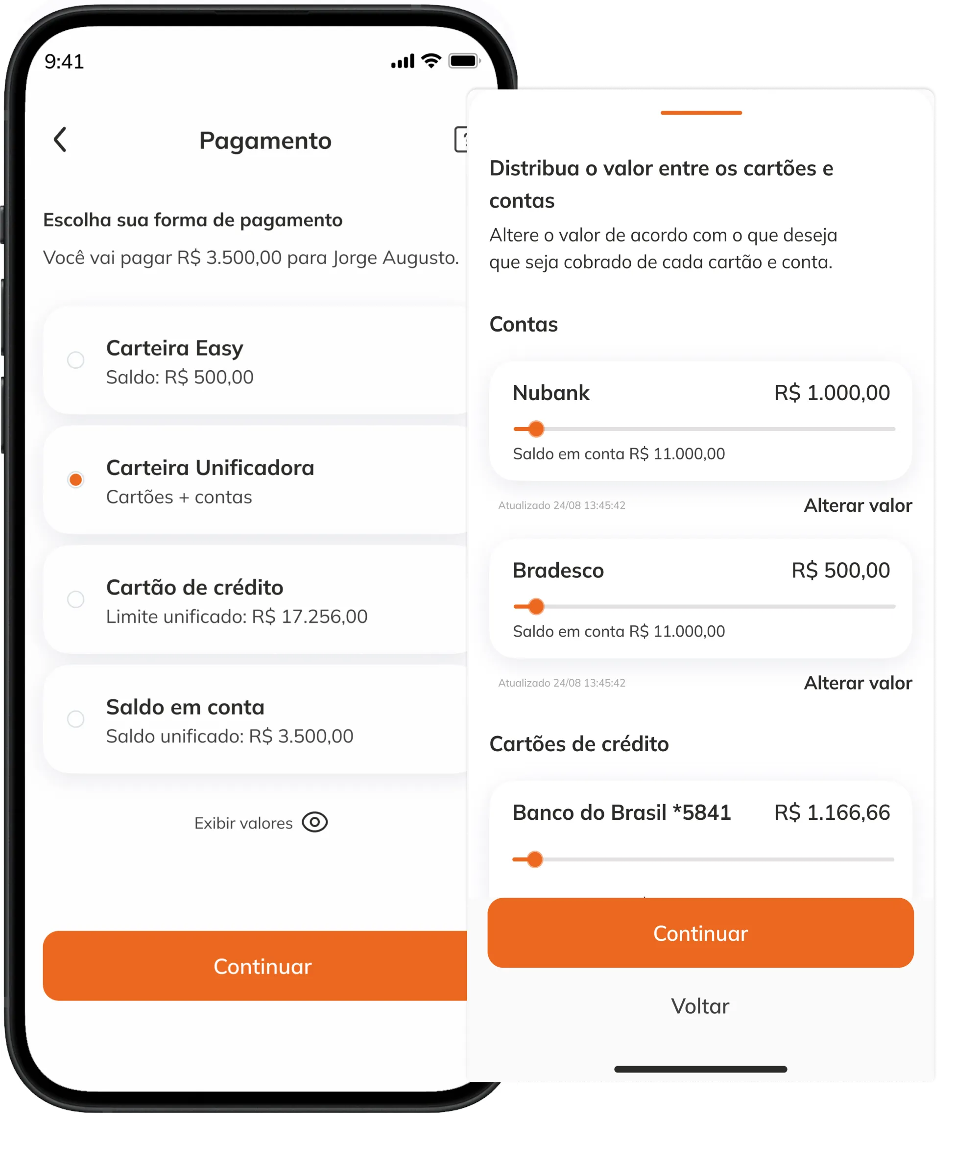 Pagamentos e transferências